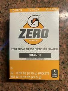 GATORADE ZERO Zero Sugar Thirst Quencher Powder. Orange. 10-pack. Exp.04/18/25 - Picture 1 of 6