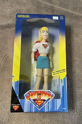 Фигурка куклы Super Girl The Animated Series 10 дюймов Hasbro Kenner 1999 полностью подвижная - Изображение 1 из 4