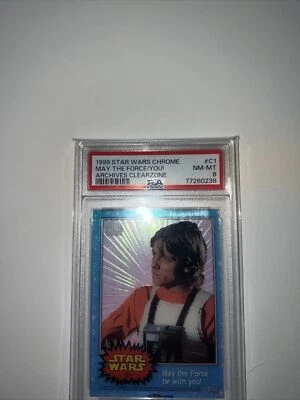 1999 Star Wars Chrome May the Force be with You! Clear #C1 Luke Skywalker PSA 8 - Image 1 of 2
