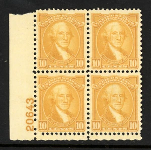 SCOTT 715 1932 10 CENT WASHINGTON BICENTENNIAL ISSUE PB OF 4 MNH OG VF CAT $110! - Picture 1 of 2