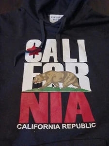 Felpa con cappuccio nera da uomo Republic Blues California Republic taglia media - Foto 1 di 4