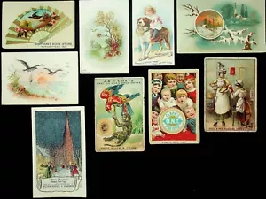 NINE Victorian Trade Cards - BB-69 - Picture 1 of 5