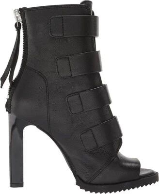 DKNY Blake Peep-Toe Booties Black Leather, Black Size 5M - Image 1 of 4