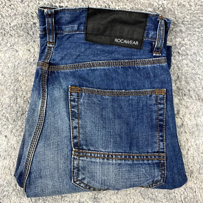 Vintage Rocawear denim jeans relaxed straight leg W30 L32 jeans Y2K hip hop rap - image 1 of 4