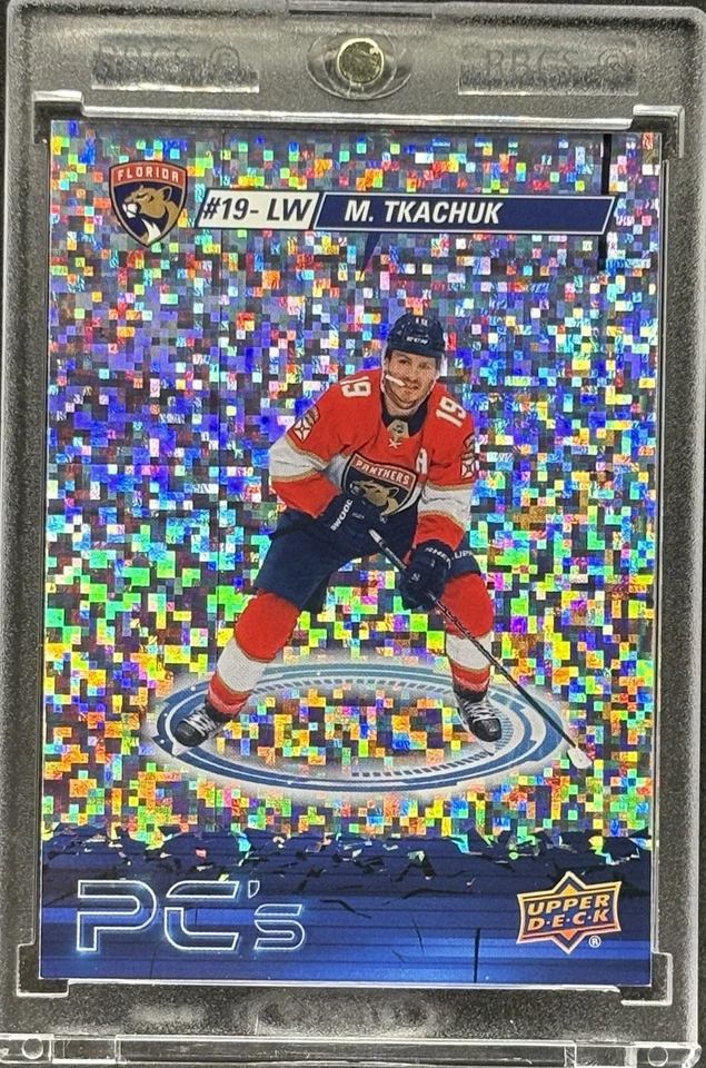 Matthew Tkachuk RARO REFRACTOR BRILLANTE TARJETA DE INVERSIÓN SP PANTHERS MVP COMO NUEVO Foto 1 de 2