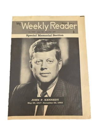 My Weekly Reader ~ 2 December 1963 ~ Special Memorial Section ~ John F Kennedy - Image 1 of 3