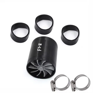 2.5" F1-Z Car Air Intake Turbonator , Dual Fan Turbine Super Gas Fuel Saver T... - Picture 1 of 6