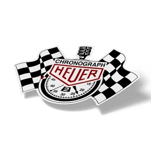 Chronograph Heuer Uhr Flaggen Vintage Porsche IMSA Racing Aufkleber - Bild 1 von 1