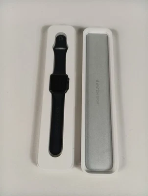 Apple Watch Series 1 38MM Space Gray S/M Black Sport Band & Case PARTS REPAIR - Image 1 of 4