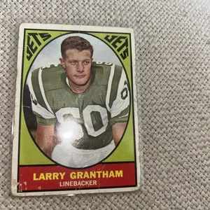 1967 Topps Football Larry Grantham New York Jets Card #93 Very Good /filler - Picture 1 of 2