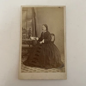 ORIGINAL Cabinet CDV Photograph c1800s Studio Goldrush S Fox Worthing - Picture 1 of 2