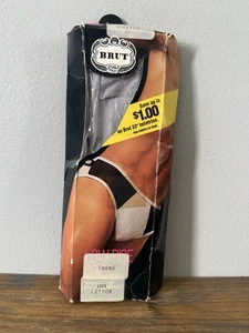 Vintage Brand New Brut Faberge RARE Low Rise Thong Bikini Brief Underwear Medium - Picture 1 of 9