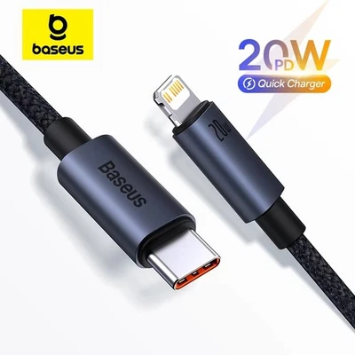 Baseus PD Type C To iPhone For iPhone 14 13 12 11 Pro Fast Charging Cable Cord - Image 1 of 4