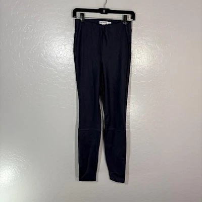 Good American Pants Womens Medium Blue Faux Leather High Rise Leggings GLV327 - Image 1 of 4