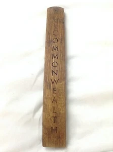Commonwealth Brewing Co. Release The Spirits Barrel Wood Bar Beer Tap Handle - Picture 1 of 7