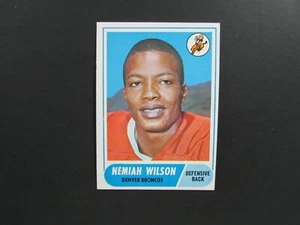 1968 Topps Football Series 2 Set Break Card #199 Nemiah Wilson - Imagen 1 de 2