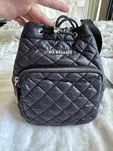 MZ WALLACE Crosby Drawstring Bucket Bag NWT Color: Black - Picture 1 of 15