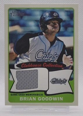 2014 Topps Heritage Minors Clubhouse Collection Relic Brian Goodwin Game-Used - Image 1 of 2