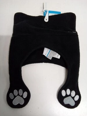Columbia Pigtail Fleece Black Toddler Winter Beanie Hat Winter cat #q3 - Image 1 of 3