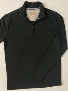 WEATHERPROOF Vintage Men’s 1/4 Quarter Zip Pullover SMALL Long Sleeve BLACK Flee - Picture 1 of 8
