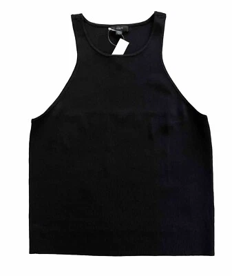 NWT J Crew Supersculpt Racerback Sweater Tank BL107 Black Top Womens Size XXL - Image 1 of 4