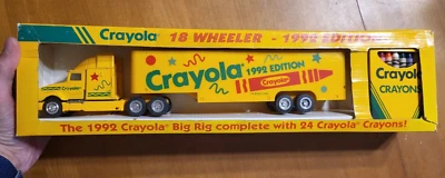 Crayola 18 Wheeler Diecast Cab 1992 Edition Big Rig & 24 Crayons Bundle Vintage - Image 1 of 4