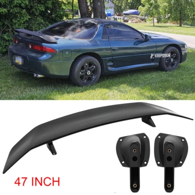 46" Rear Trunk Spoiler Lip Wing Racing Glossy Black For Mitsubishi 3000GT Coupe - Image 1 of 4