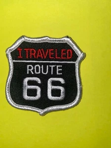 I TRAVELED ROUTE 66 Embroidered Patch Sew On - Picture 1 of 3