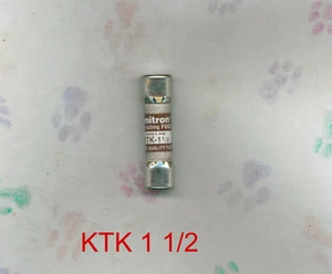 NUEVO LITTELFUSE KTK 1 1/2 FUSIBLE KTK 1 1/2 600 VOLTIOS 1 1/2 AMP (NUEVO EN CAJA) - Imagen 1 de 2