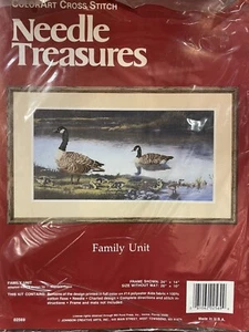 ColorArt Ago Punto Croce Treasures Family Unit 02569 Famiglia Oche - Sigillato - Foto 1 di 2