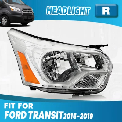 For 2015-2019 Ford Transit 150 250 350 Halogen Chrome Headlight Passenger Side - Image 1 of 4