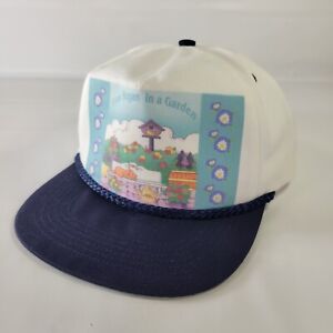 VTG Time Began In A Garden White Tucker Hat With Rope Snapback Hat Cap Unisex