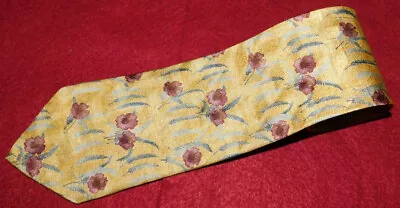 CORBATA FLORAL ERMENEGILDO ZEGNA HECHA EN ITALIA AMARILLO/MARRÓN/AZUL - CORBATAS DE DISEÑADOR. Foto 1 de 3