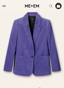 ME+EM CORDUROY BOYFRIEND BLAZER  - Picture 1 of 13