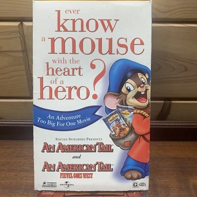 AN AMERICAN TAIL & FIEVEL GOES WEST~Digitally Restored Box Set of 2 VHS Tapes!! - Image 1 of 4