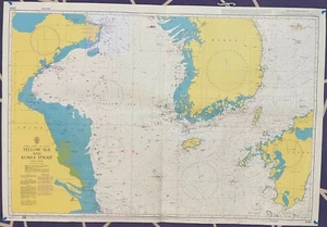 Papel gráfico mapa Almirantazgo 3480 CHINA COREA Y JAPÓN MAR AMARILLO Y ESTRECHO DE COREA - Imagen 1 de 8