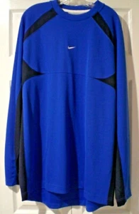 NIKE LANGARM PULLOVER RUNDHALSAUSSCHNITT HERREN BLAU & SCHWARZ SHIRT XL, GEBRAUCHT, IN EINWANDFREIEM ZUSTAND - Bild 1 von 3