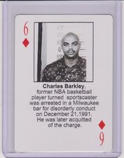 RARE 2003 STARZ BEHIND BARZ CHARLES ROUND MOUND BARKLEY PLAYING CARD ~ MUG SHOT