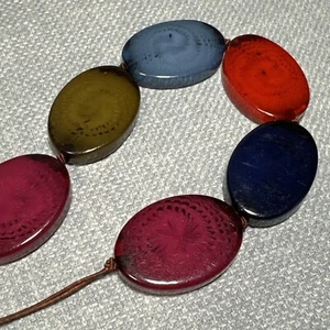 Marks & Spencer Long Chunky Multicolour Disc Bead Statement Necklace 20” - 23.5” - Picture 1 of 9