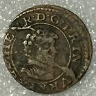 1636 FRANCE (ORANGE) DOUBLE TOURNOIS Copper Coin, Frederic-Henri III. Free S/H.
