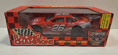 Racing Champions Johnny Benson 26 Betty Crocker 1998 1:24 Die Cast Red Stock Car Foto 1 de 4