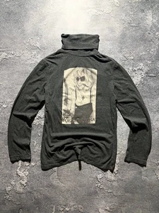 Vintage Dolce & Gabbana Y2K Grau Langarm Baumwolle Rollkragen Box Logo Gr. M - Bild 1 von 7