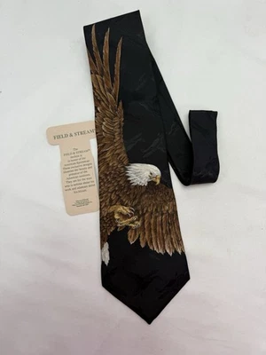 Corbata Field & Stream Para Hombre Nueva 100% SEDA Águila Calva EE. UU. Deportista Americano Foto 1 de 4