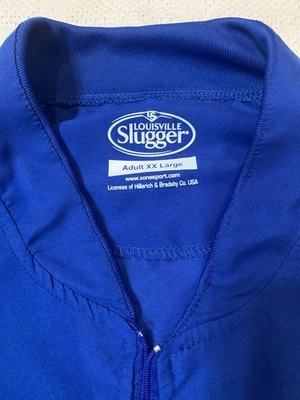 Louisville Slugger Men's Baseball Shirt Vintage 90s Blue, Size XXL - Image 1 of 4