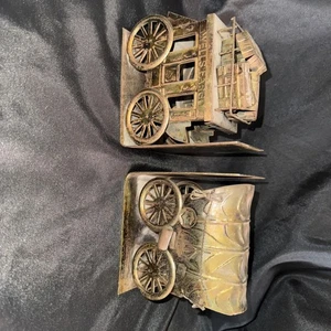 Extremos de libro de colección Wells Fargo diligencia latón o bronce - Imagen 1 de 8