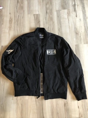 VINTAGE Cleveland Cavaliers Unique Zip Jacket XL Black NBA Logo Graphic On Back - Image 1 of 4