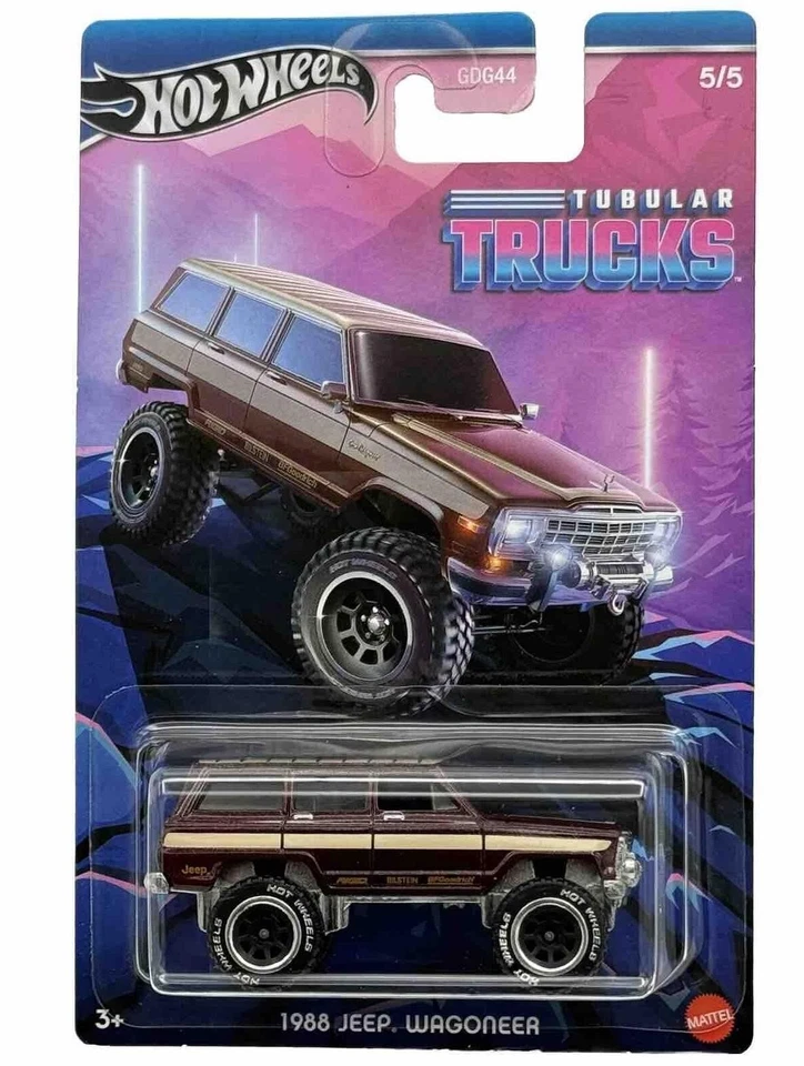1:64 Hot Wheels 2024 Camion Tubolari GDG44-977G Jeep Wagoneer 1988 Marrone - Immagine 1 di 1