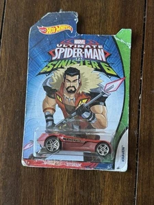 2016 Hot Wheels Marvel Ultimate Spider-man vs Sinister 6-Kraven ETTORIUM Red Pr5 - Picture 1 of 2