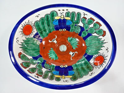 FREGADERO TALAVERA 17" X 14" Drop in o Undermount baño mexicano hecho a mano cerámica Foto 1 de 4