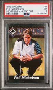 Tarjeta de novato Diamond Sports Memorabilia #27 1992 Phil Mickelson RC PSA 7 casi nueva PGA - Imagen 1 de 2